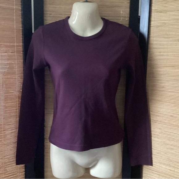 Weavers Tops - Vintage Y2K Weavers Girl Cropped Long Sleeve Tee Sz S EUC purple